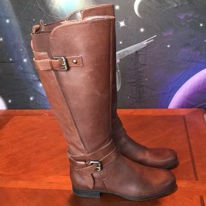 Naturalizer brown leather riding boots size 7.5M